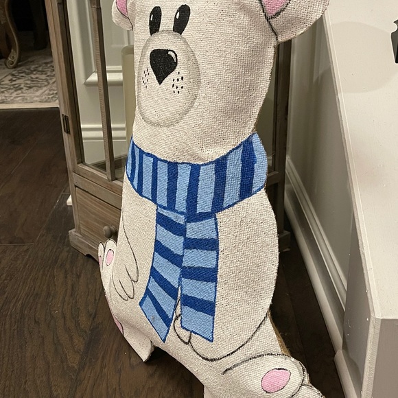 Door hanger wreath holiday valentine polar bear - Picture 7 of 10